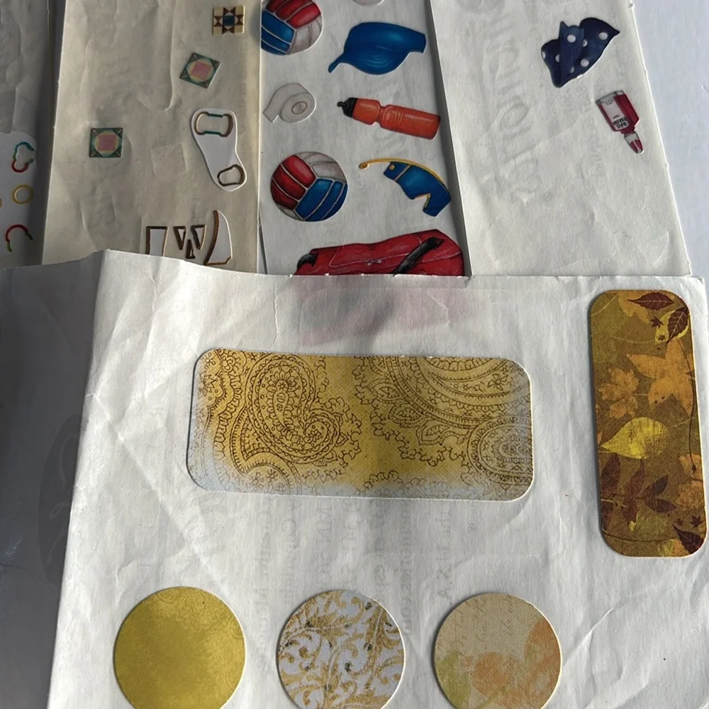 Creative Memories Stickers Vintage Sports Stickers JUNK JOURNAL Stickers